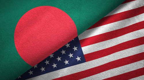 Bangladesh & USA flags