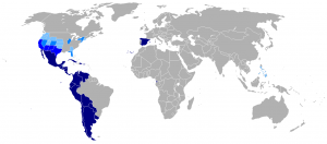 Map of the Hispanophone World (wikipedia)
