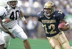 Pitt's Rod Rutherford vs Pennstate, 2000 Photo Credit: John Beale, Pittsburgh Post-Gazette